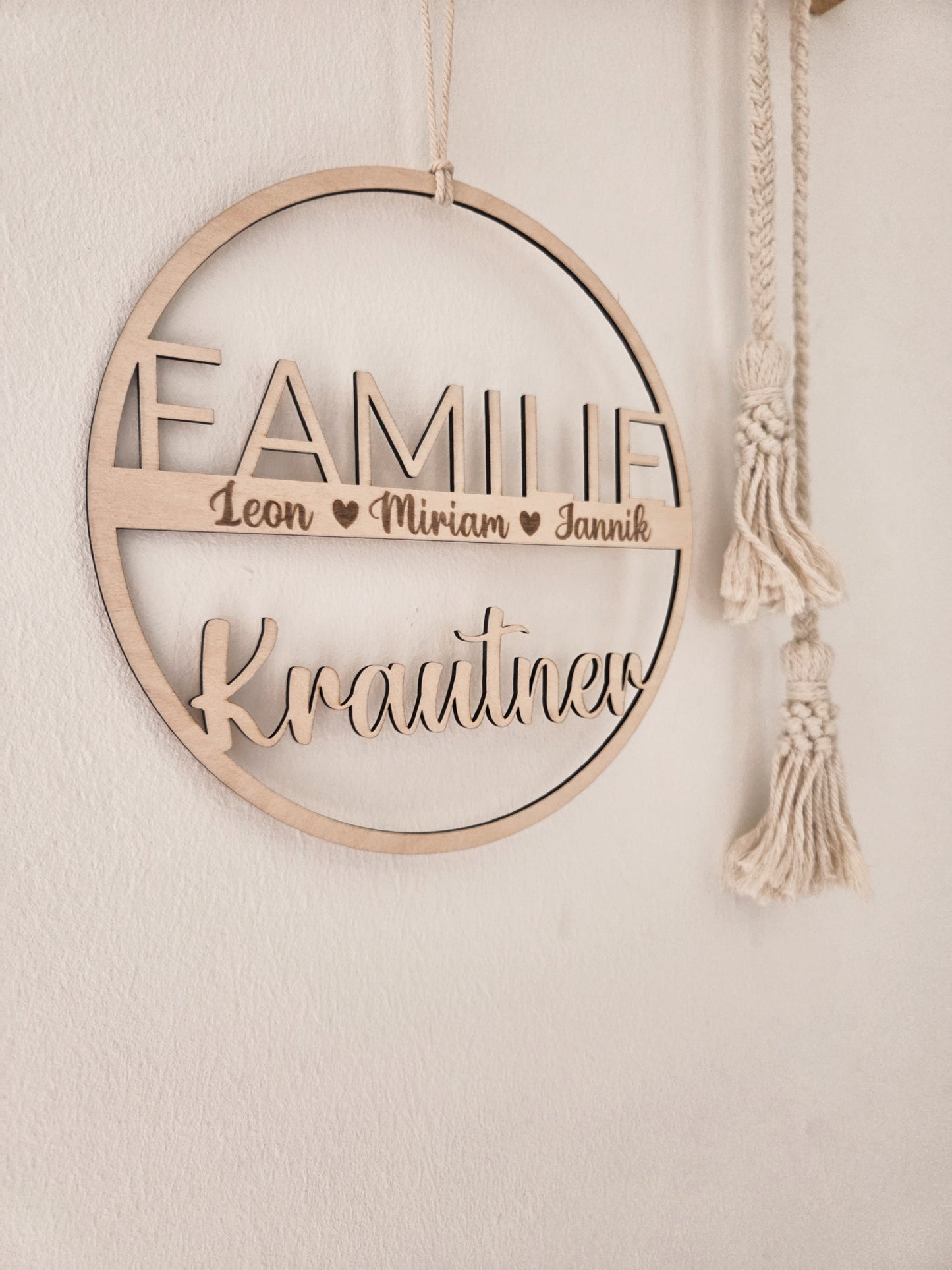 Familienschild Türschild aus Holz