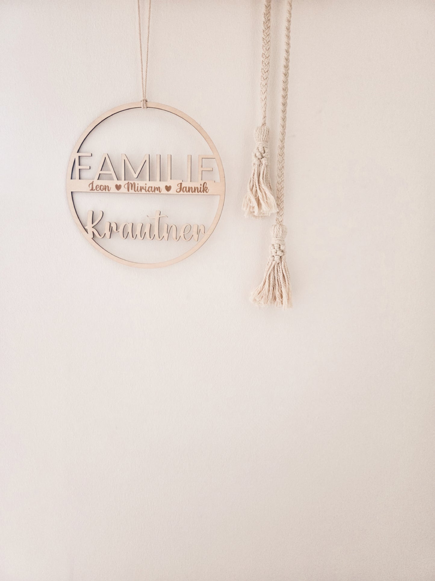 Familienschild Türschild aus Holz