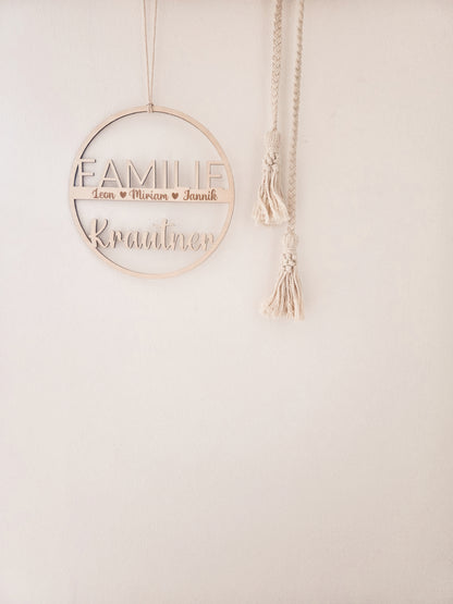 Familienschild Türschild aus Holz