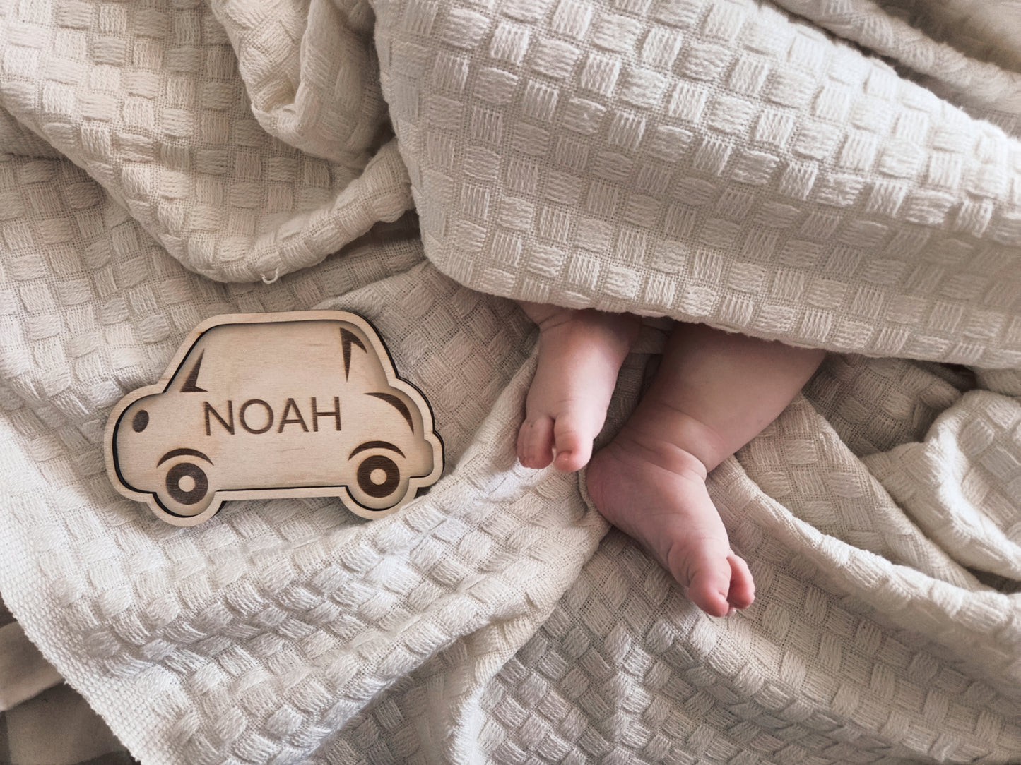 Personalisiertes Schild "Auto" mit Namen aus Holz