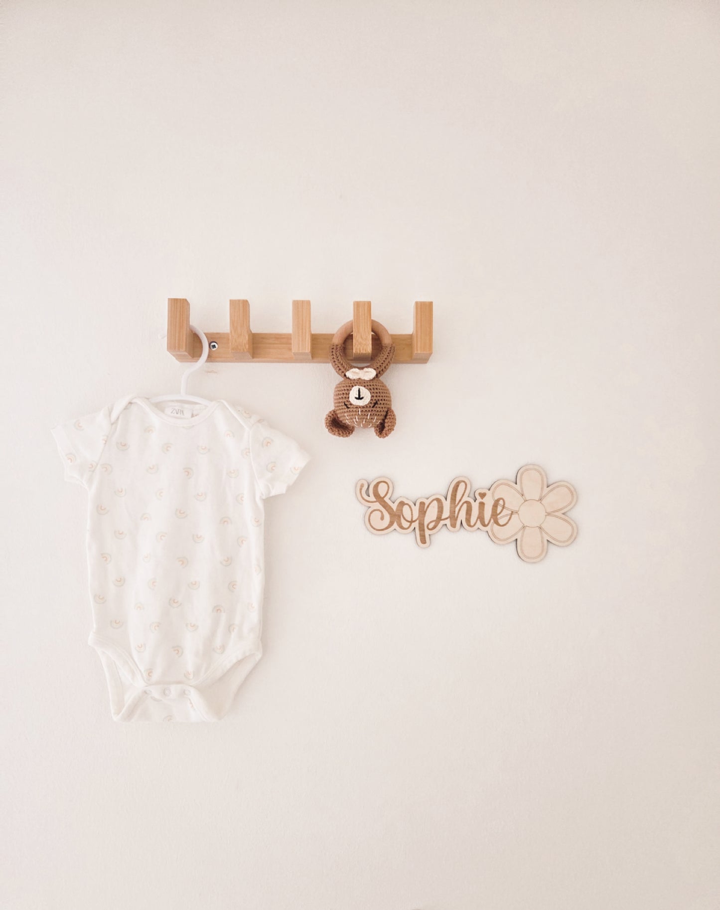 Namensschild mit Blume