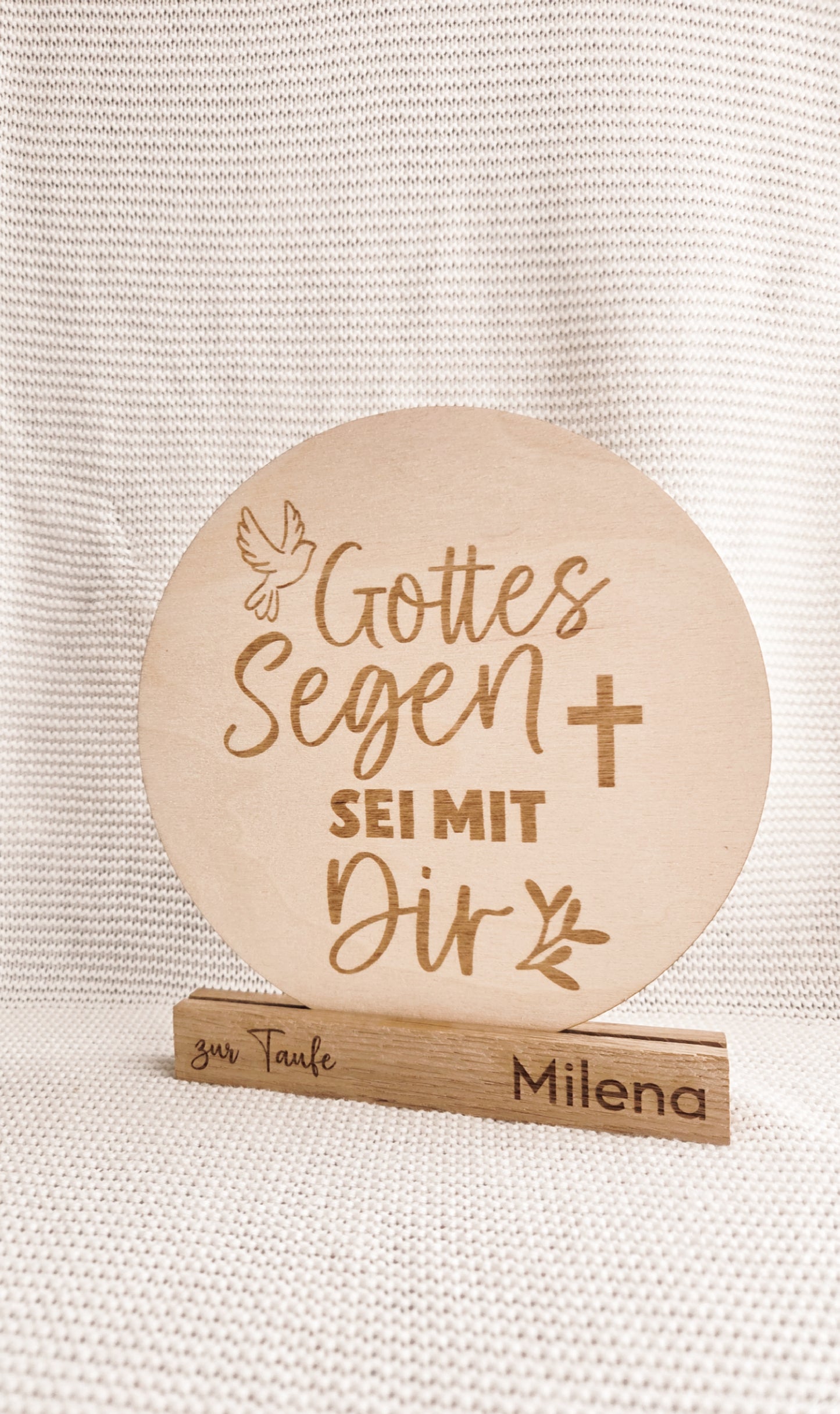 personalisiertes Taufgeschenk mit Namen graviert