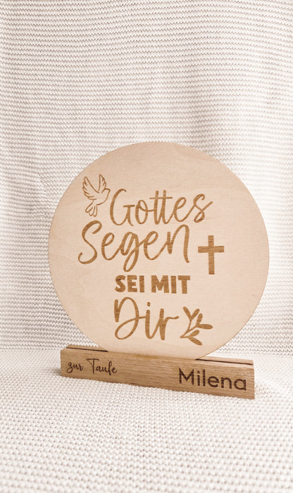 personalisiertes Taufgeschenk mit Namen graviert