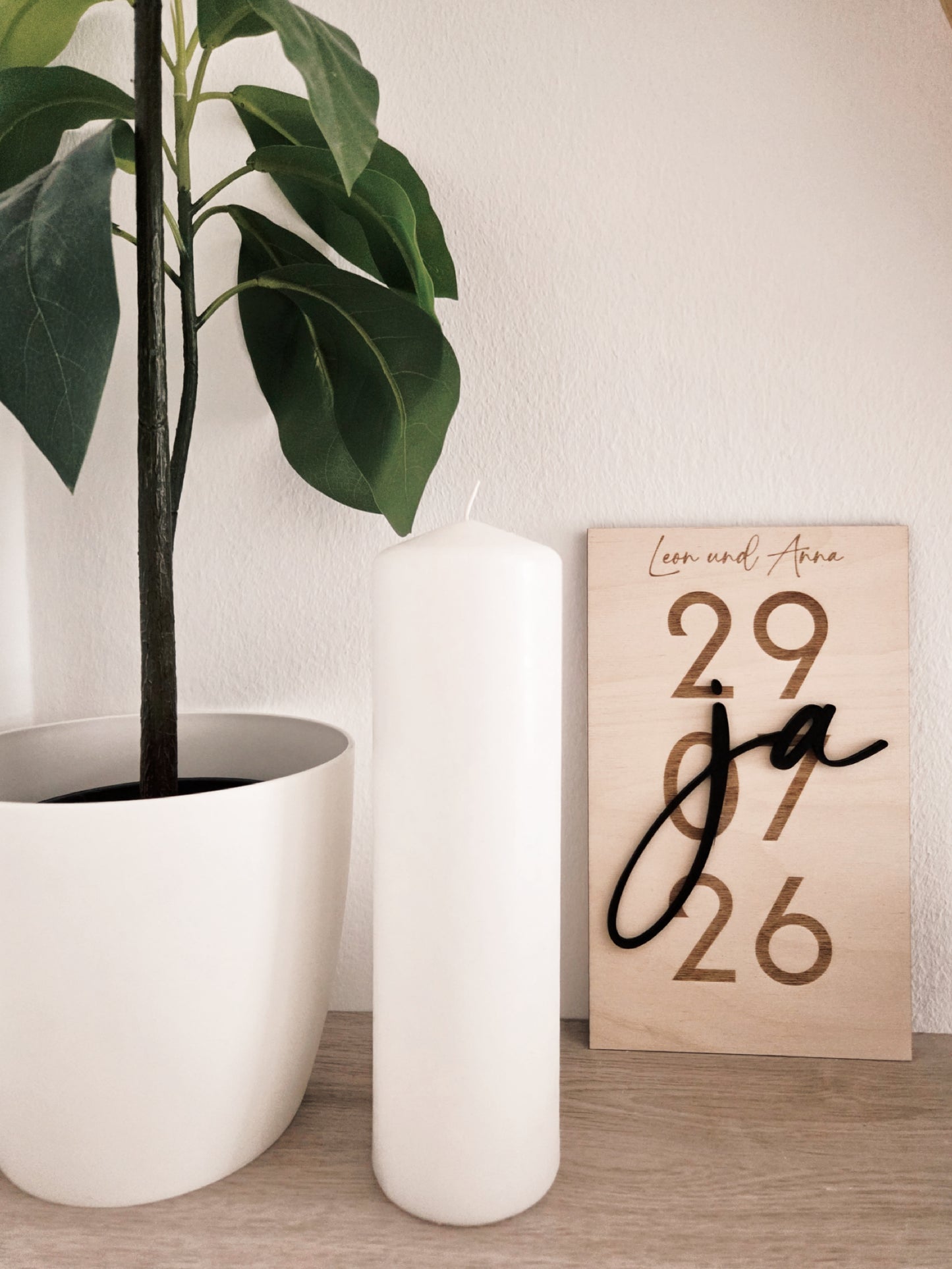 Holzschild Hochzeit personalisiert