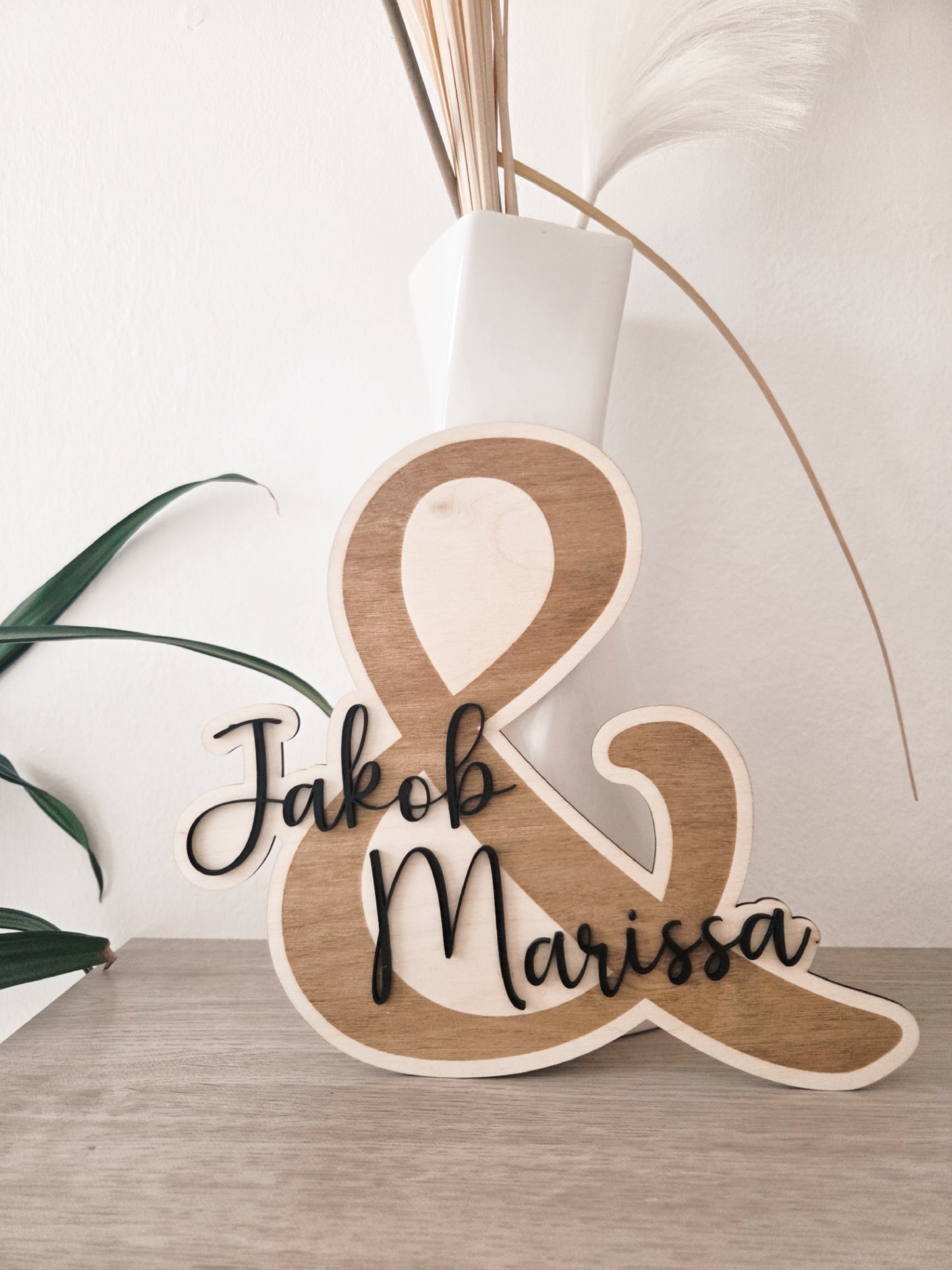 Personalisiertes Pärchenschild mit Namen