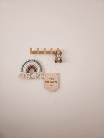 Wimpel aus Holz „Little Explorer“