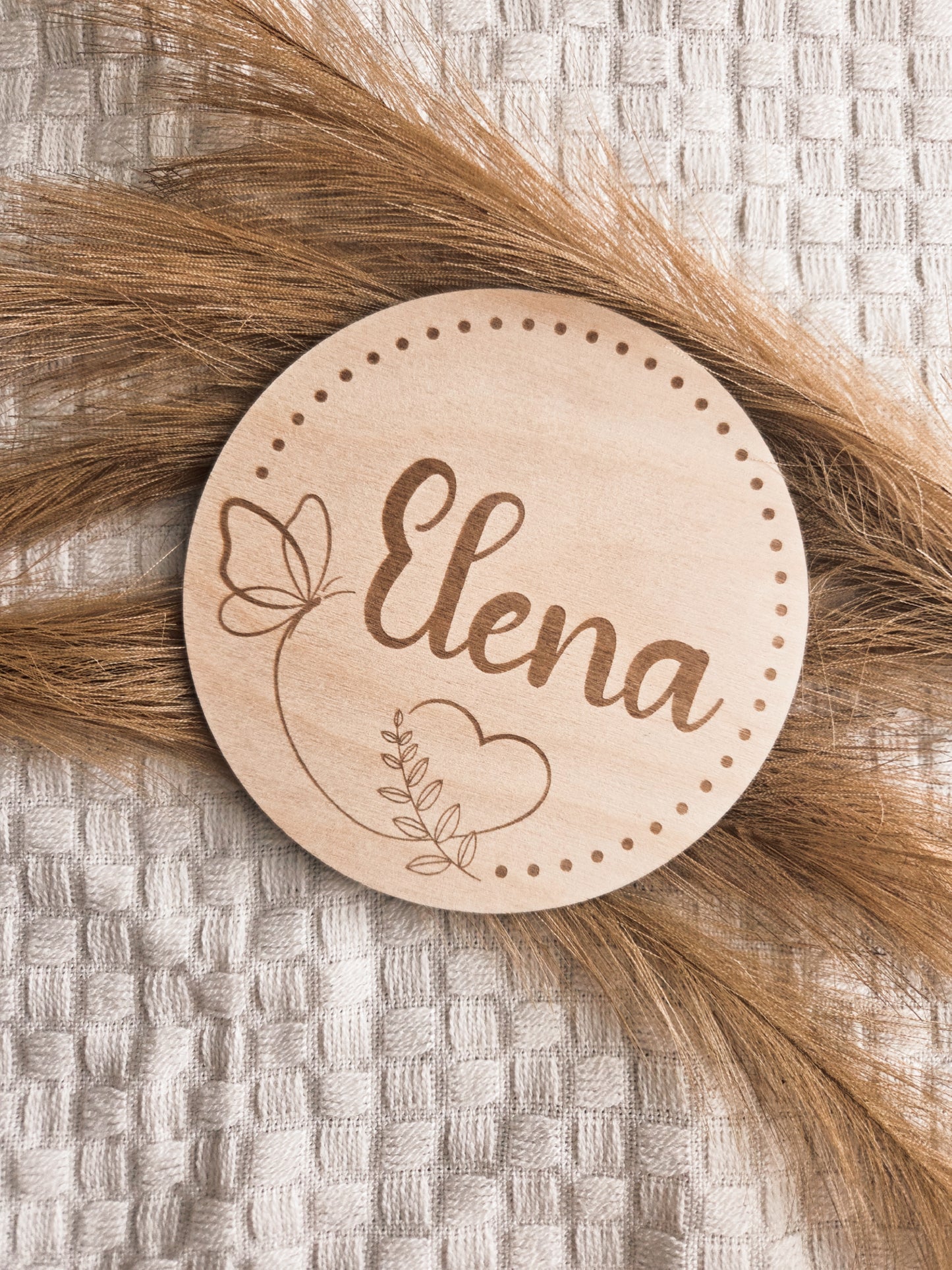 Personalisiertes Namensschild aus Holz