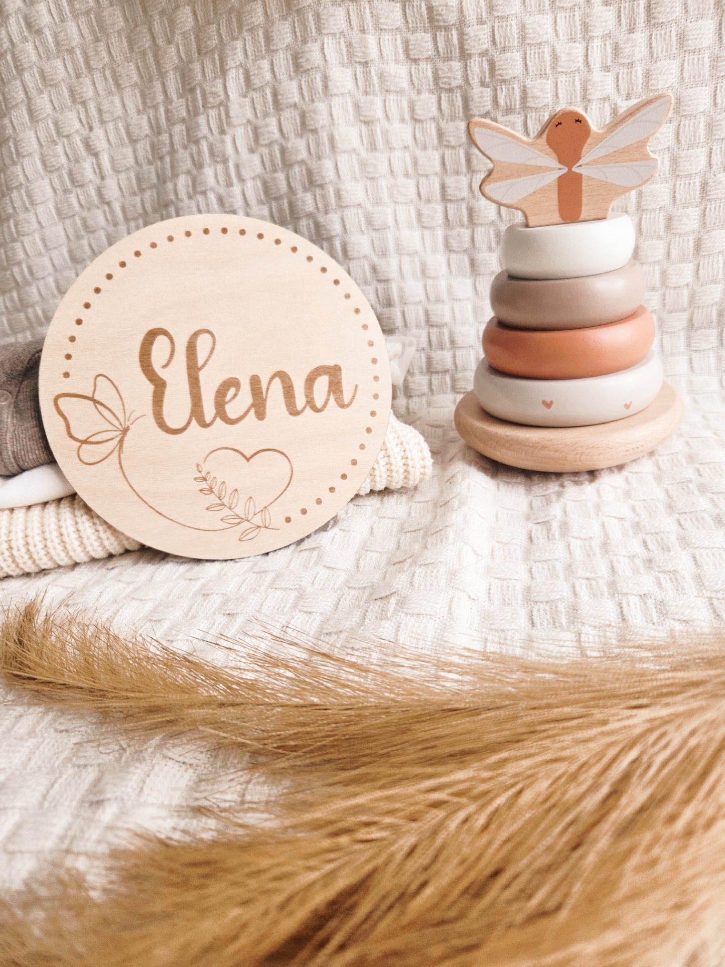 Personalisiertes Namensschild aus Holz