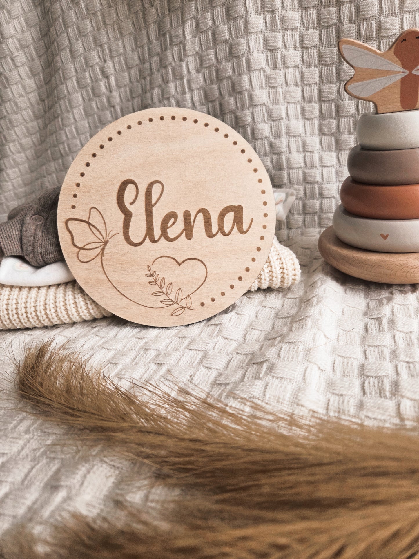 Personalisiertes Namensschild aus Holz