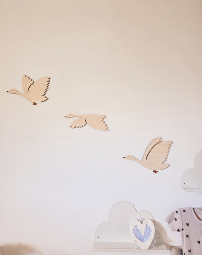 Fluggänse Wanddeko Kinderzimmer