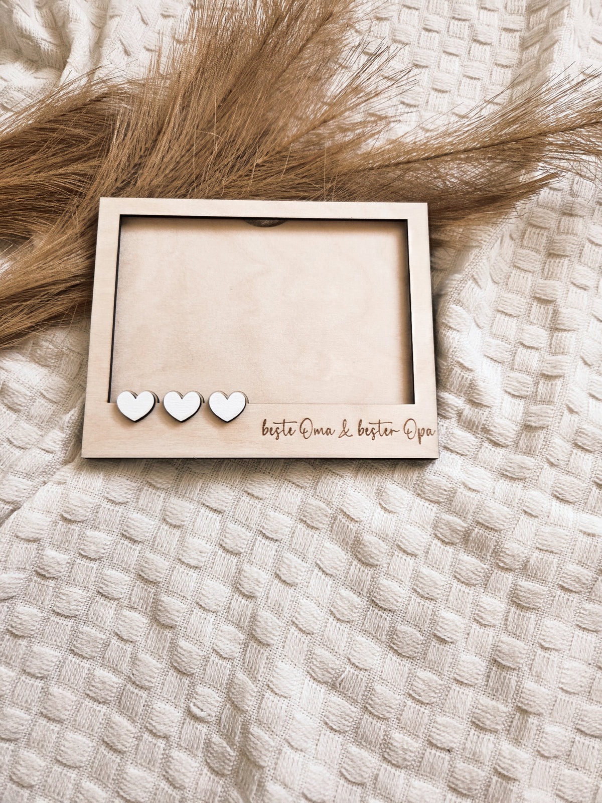 Bilderrahmen „Beste Oma & bester Opa“ aus Holz – liebevolles Geschenk für Großeltern
