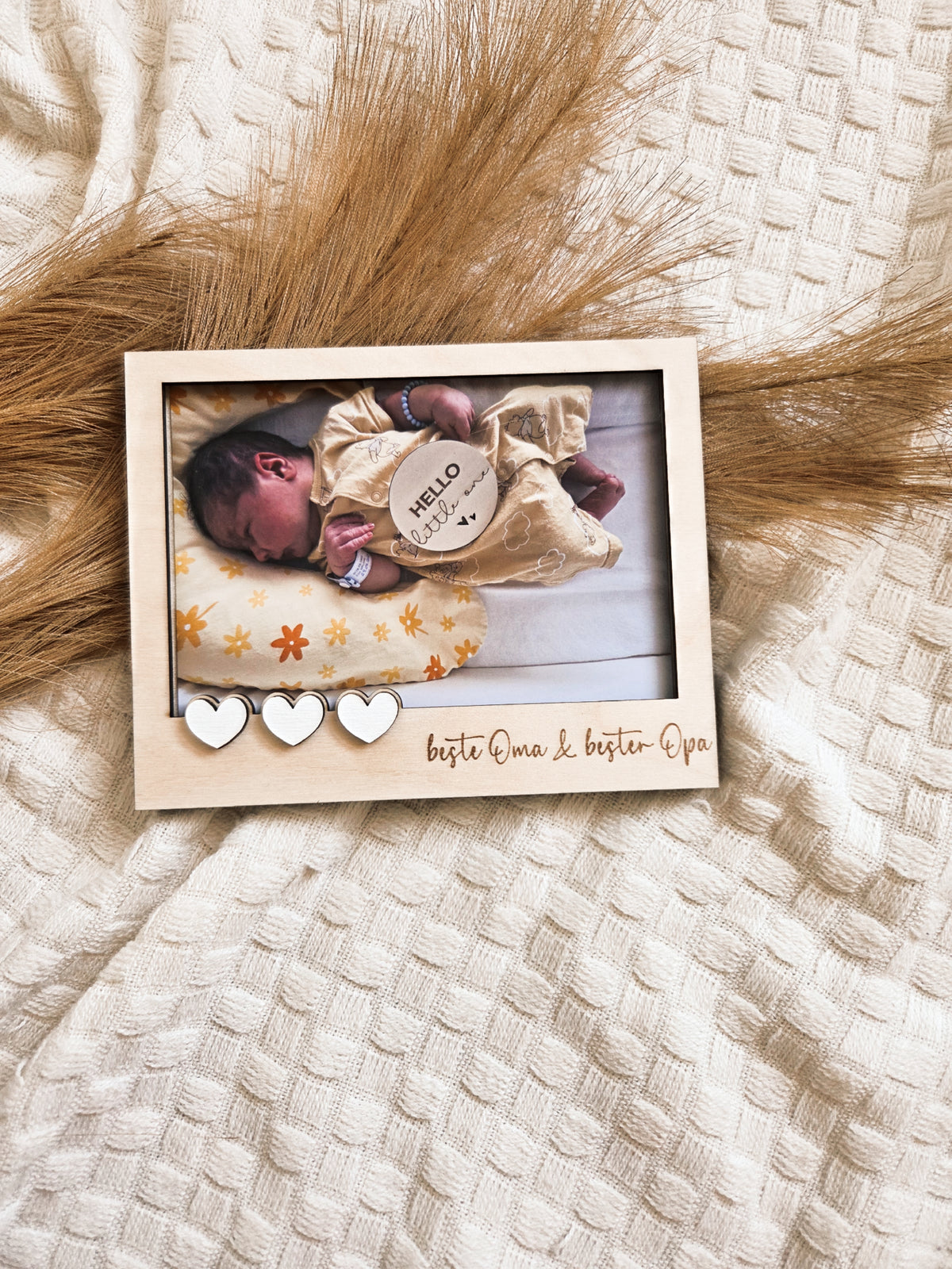 Bilderrahmen „Beste Oma & bester Opa“ aus Holz – liebevolles Geschenk für Großeltern