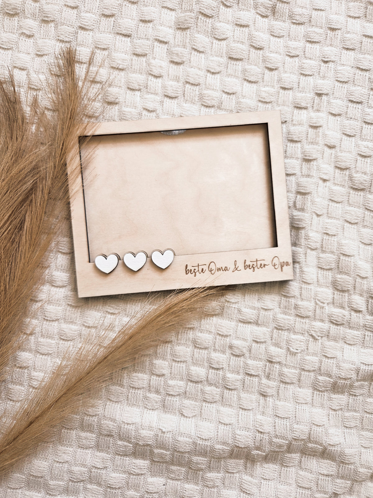 Bilderrahmen „Beste Oma & bester Opa“ aus Holz – liebevolles Geschenk für Großeltern