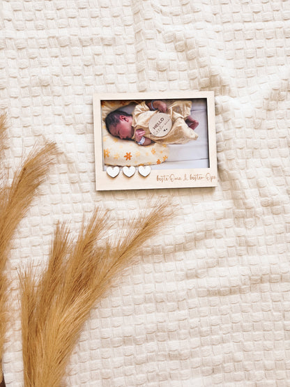 Bilderrahmen „Beste Oma & bester Opa“ aus Holz – liebevolles Geschenk für Großeltern