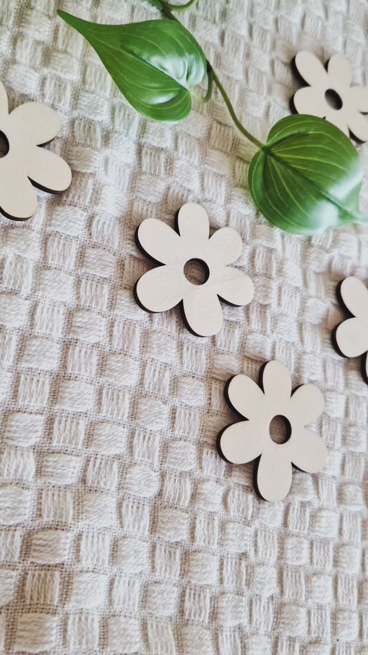 Blumenset Gänseblümchen aus Holz