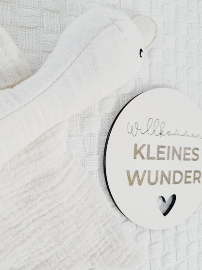 Willkommen kleines Wunder Holzschild
