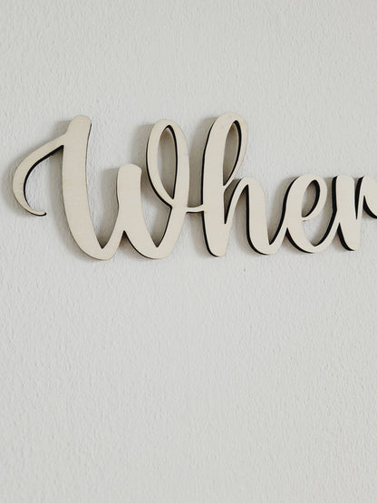 Holzschriftzug Kinderzimmer "Where the wild ones play"