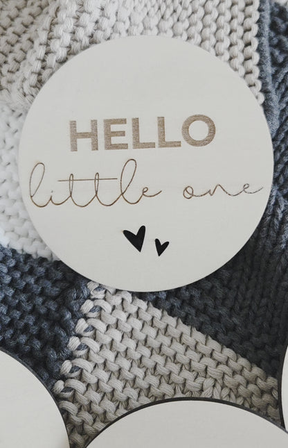 Meilensteinkarten Monatskarten Months Hello Little One