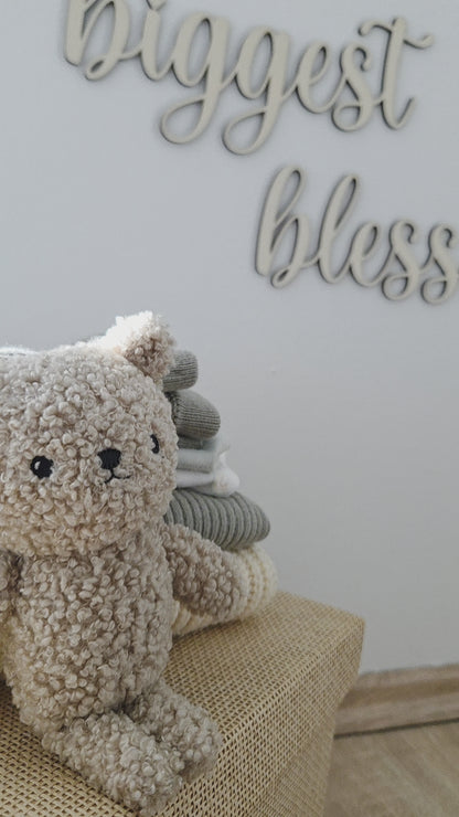 Wanddekoration Schriftzug " biggest blessing"