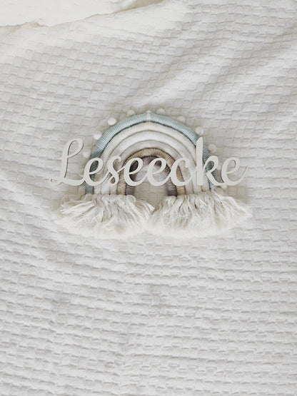 Holzschild „Leseecke“ – Wanddekoration aus Holz