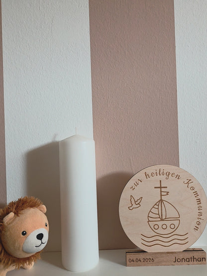 Kommunionsdeko aus Holz