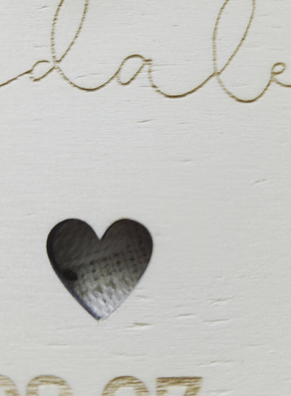 Welcome to the World Holzschild mit Namen und Datum